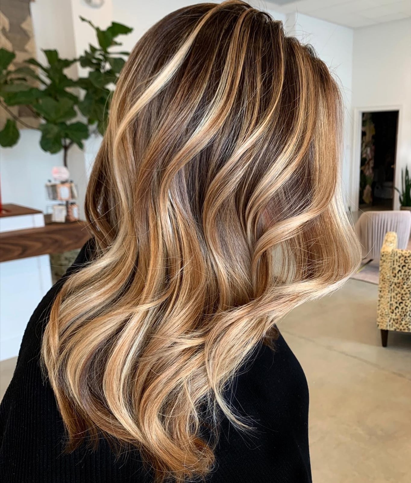 Shoulder Length Voluminous Golden Blonde — Trendy Golden Blonde Hair