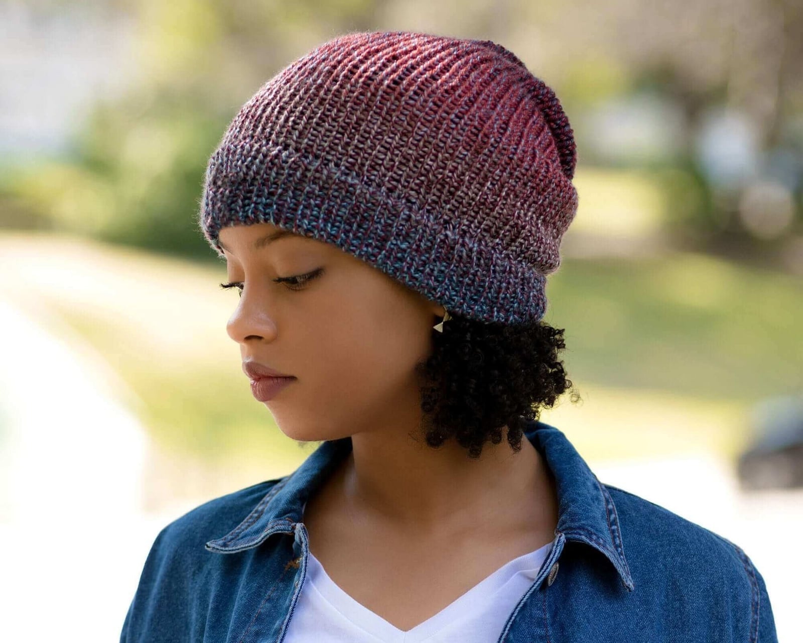 Collarbone Wavy Fine Hair with Multi-Tonal Beanie Collarbone Wavy Fine Hair with Multi-Tonal Beanie — Trendy Hair with Hat