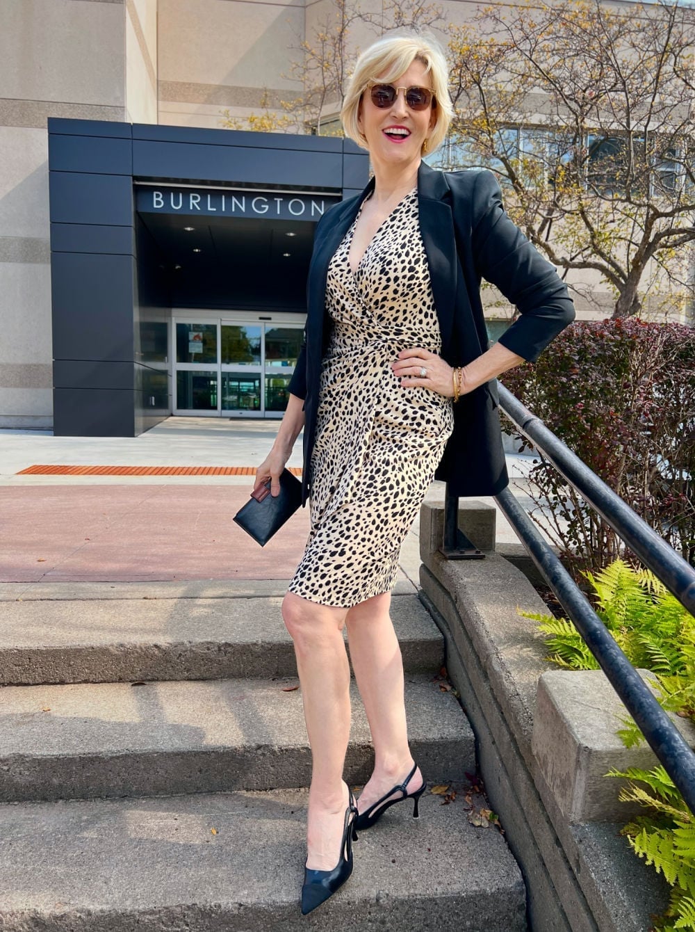 Leopard Wrap Dress Underlines Business Casual — Trendy Leopard Print Outfits