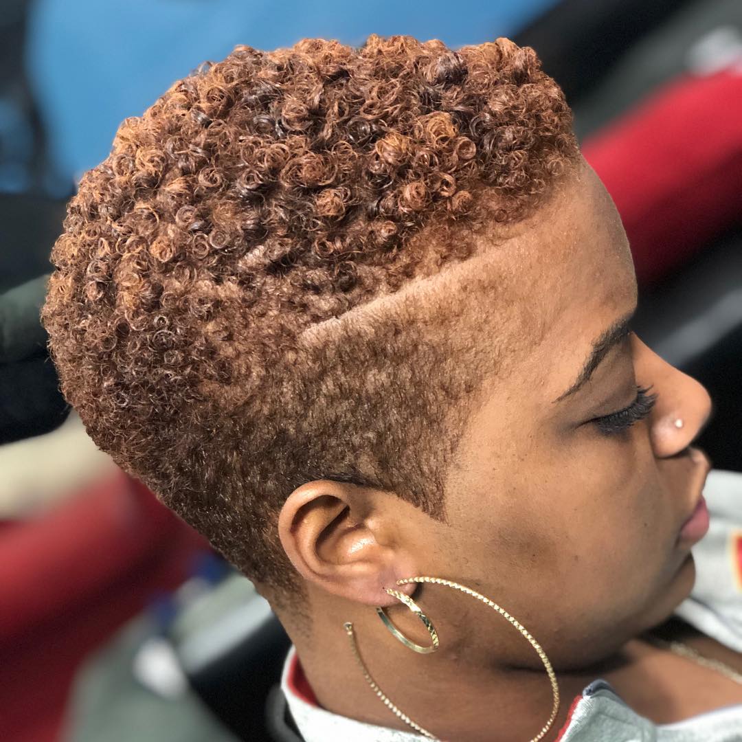 Short Textured Crop With Copper Hue Short Textured Crop With Copper Hue — Trendy Natural Hair
