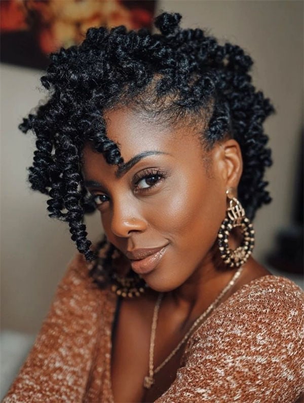 Short Natural Twists With Side Parting Short Natural Twists With Side Parting — Trendy Natural Hair Black Women