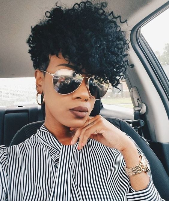Tapered Cut With Side-Swept Fringe Tapered Cut With Side-Swept Fringe — Trendy Natural Hair Black Women