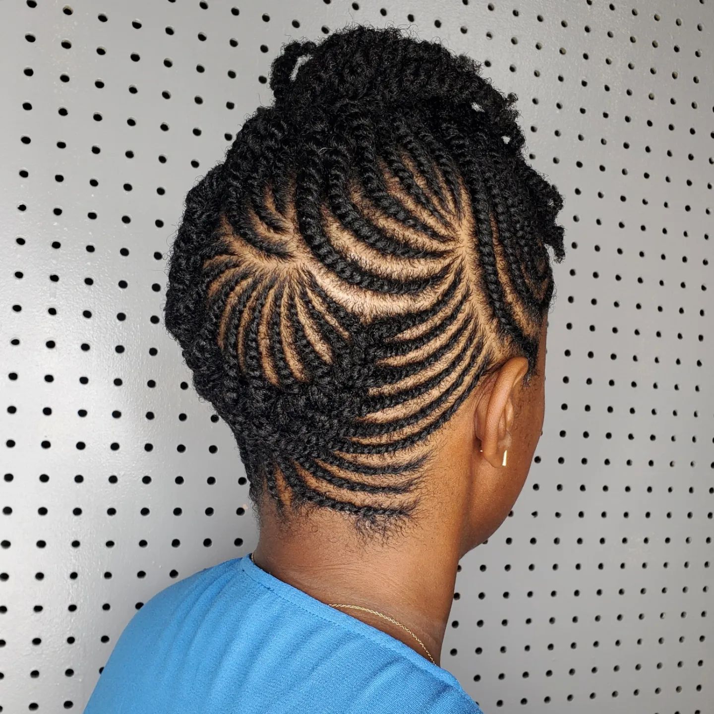 Neck Length Braided Updo Neck Length Braided Updo — Trendy Natural Hair Black Women