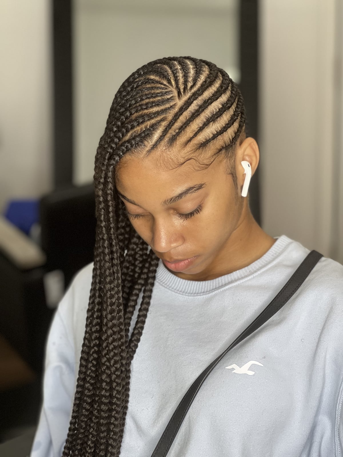Mid-Back Classic Box Braids, And The Texture Appears Naturally Wavy — Trendy Natural Hair Braiding