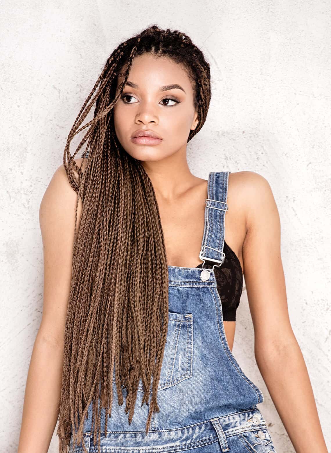 Mid-Back Ponytail With Braids and Waves — Trendy Natural Hair Braiding