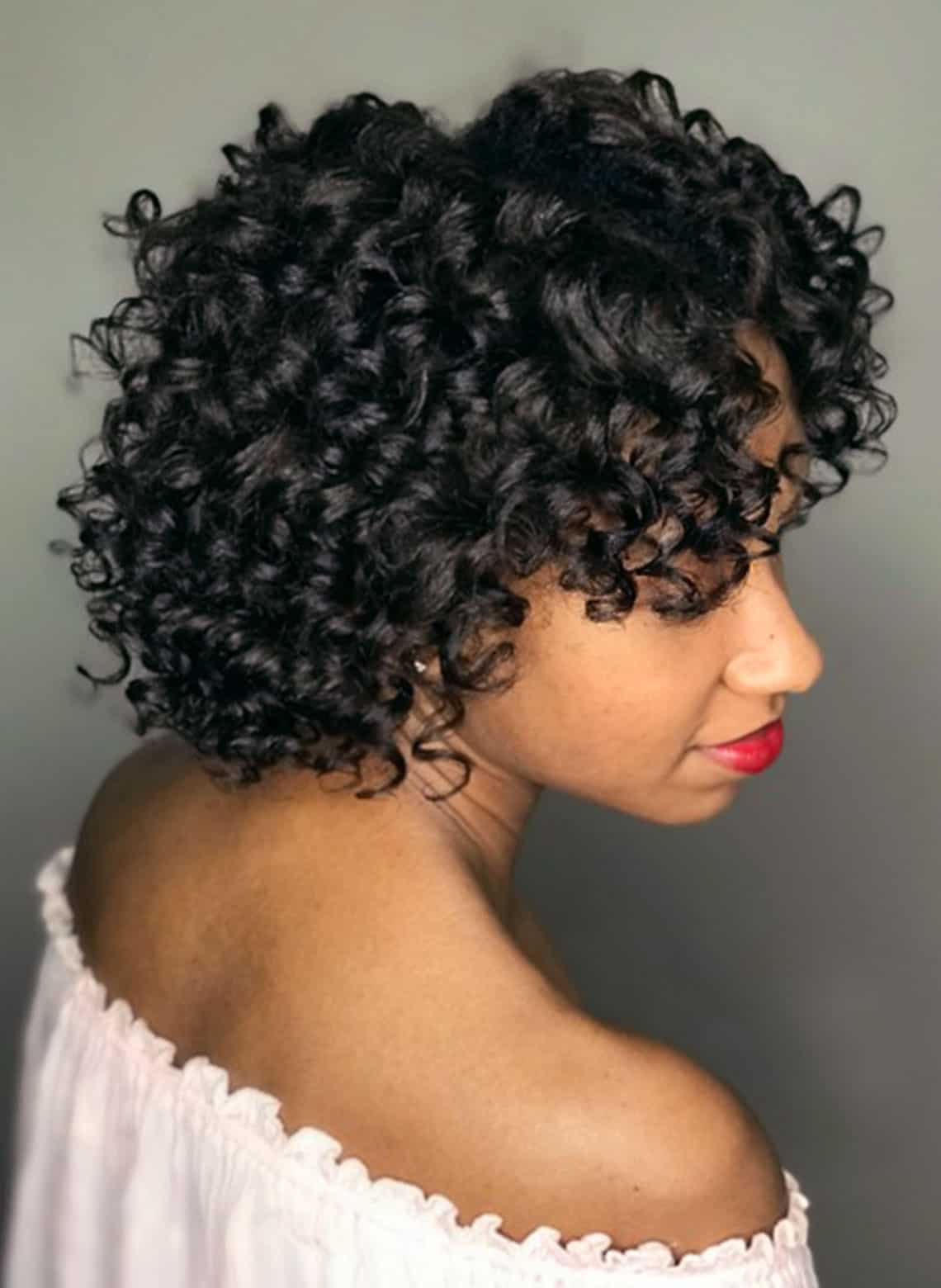 Ear Length Layered Curly Cut Ear Length Layered Curly Cut — Trendy Natural Hair Hairstyles