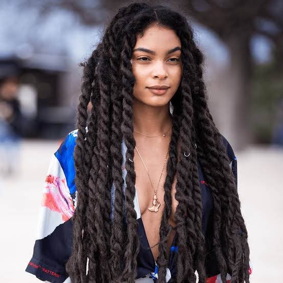 Mid-Back Twisted Locs Mid-Back Twisted Locs — Trendy Natural Hair Hairstyles