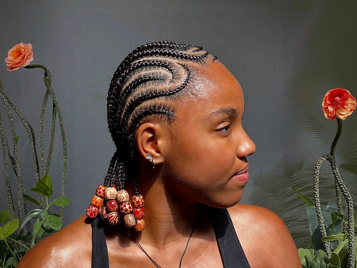 Shoulder Length Cornrows to Ponytail Shoulder Length Cornrows to Ponytail — Trendy Natural Hair Hairstyles