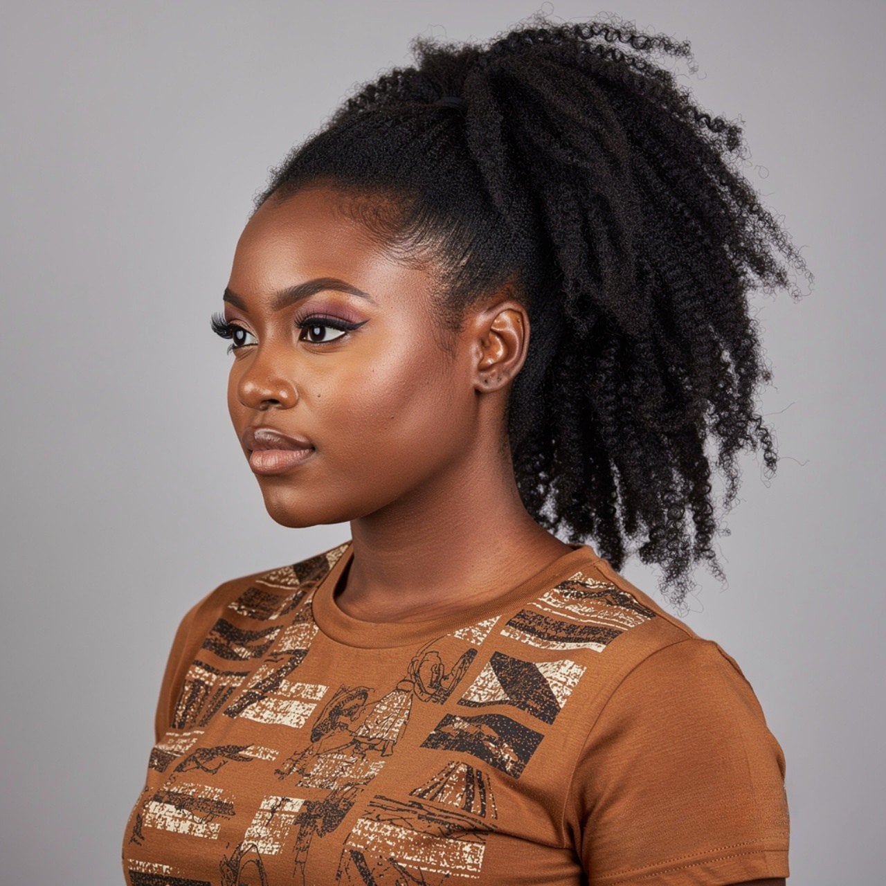 Mid-Back High Ponytail With Defined Curls Mid-Back High Ponytail With Defined Curls — Trendy Natural Hair Hairstyles