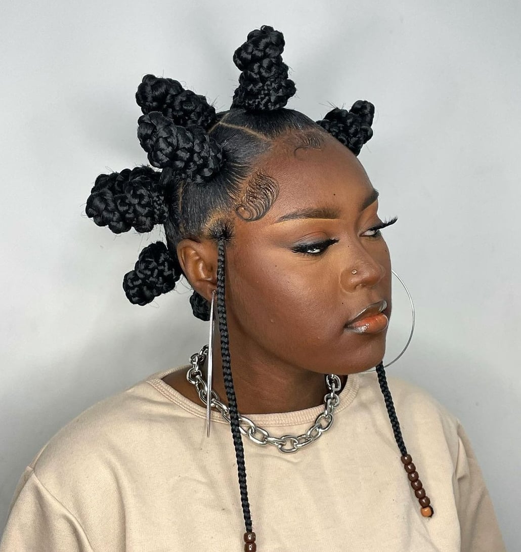 Short Braided Buns Updo Short Braided Buns Updo — Trendy Natural Hair Hairstyles