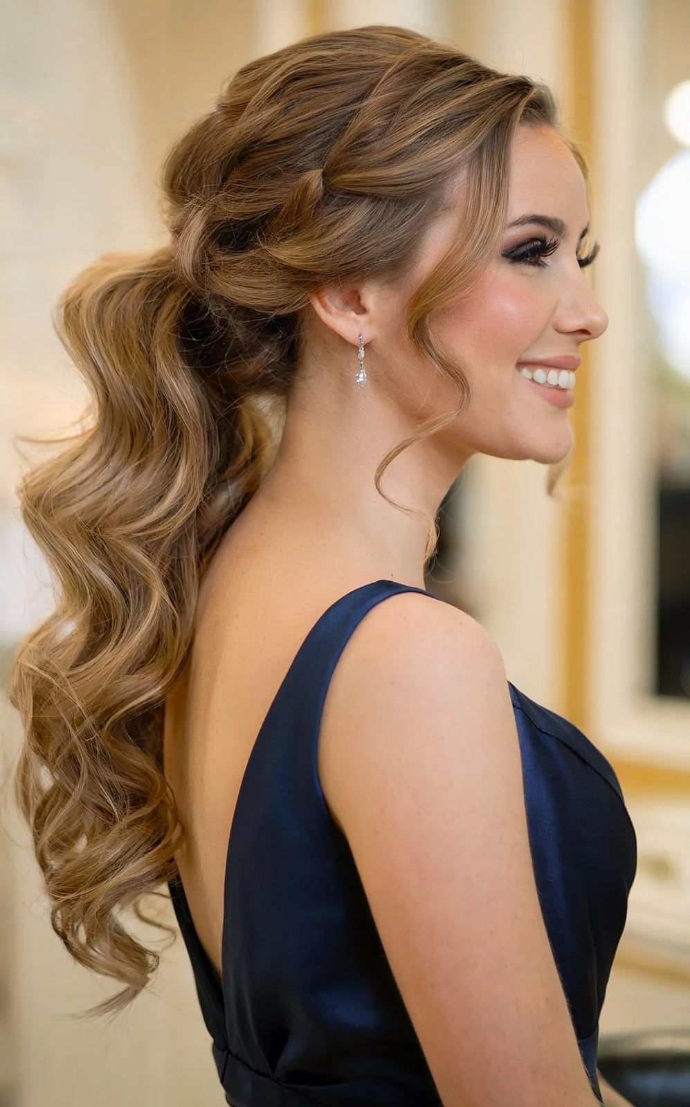 Honey Blonde Ponytail Voluminous Waves, Long Honey Blonde Ponytail Voluminous Waves, Long — Trendy Pony Hairstyles