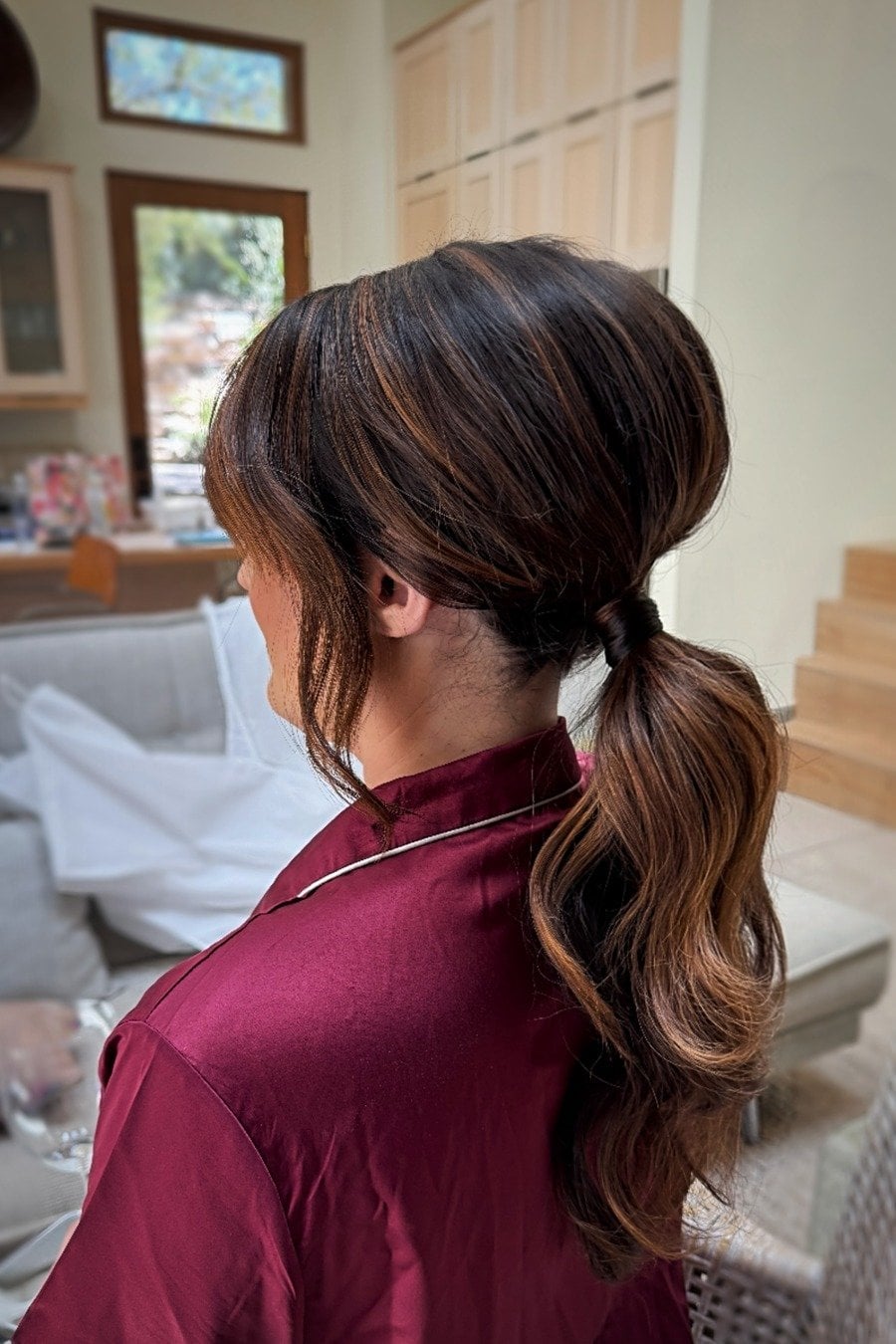 Brown Ponytail With Blonde Highlights Brown Ponytail With Blonde Highlights — Trendy Pony Hairstyles