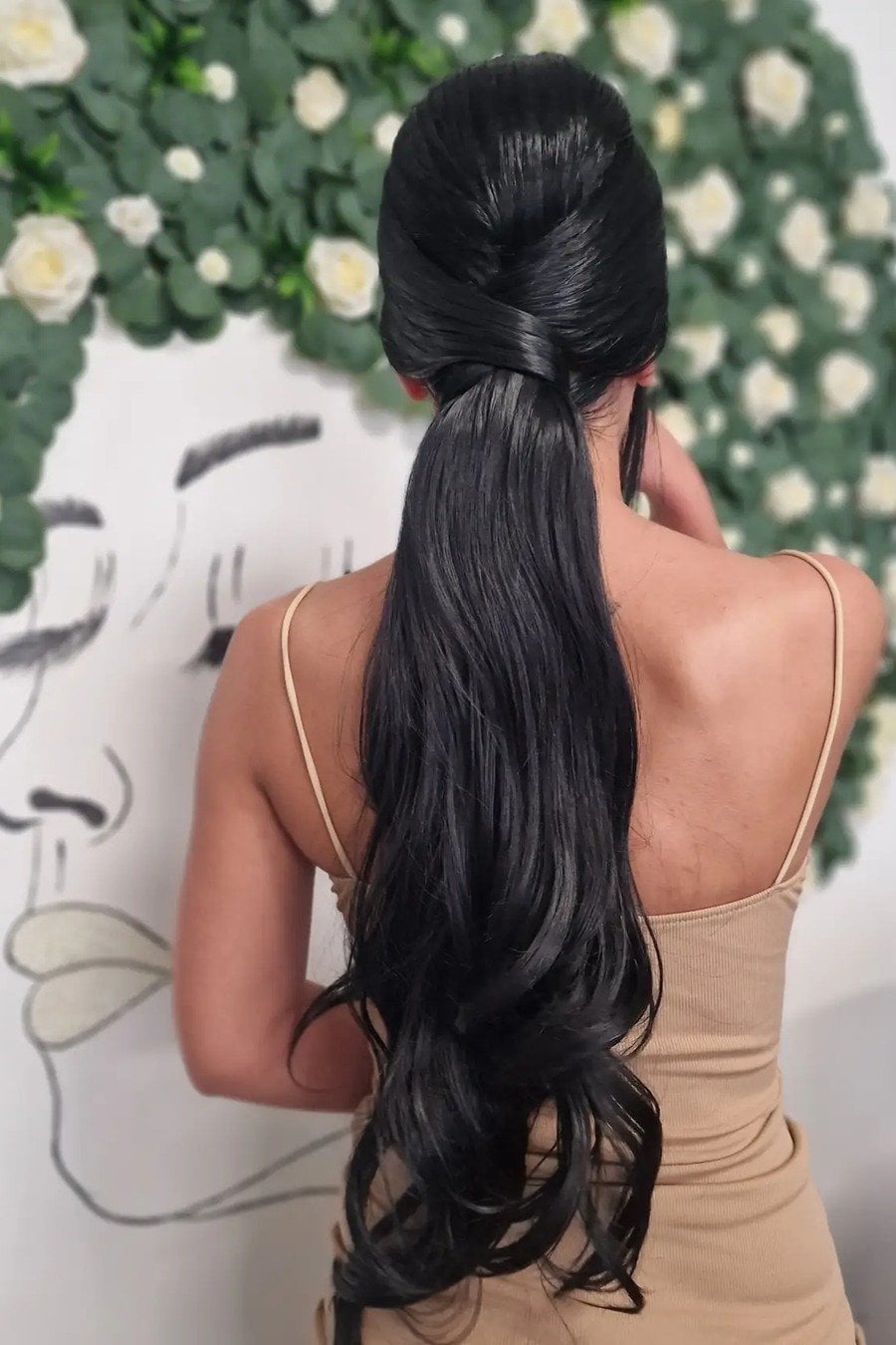 Long Sleek Black Ponytail High Gloss Long Sleek Black Ponytail High Gloss — Trendy Pony Hairstyles