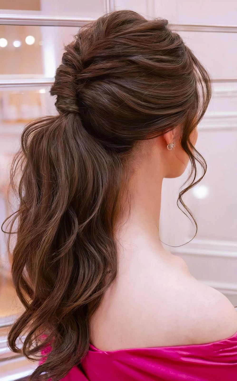 Braided Ponytail With Loose Waves Braided Ponytail With Loose Waves — Trendy Pony Hairstyles