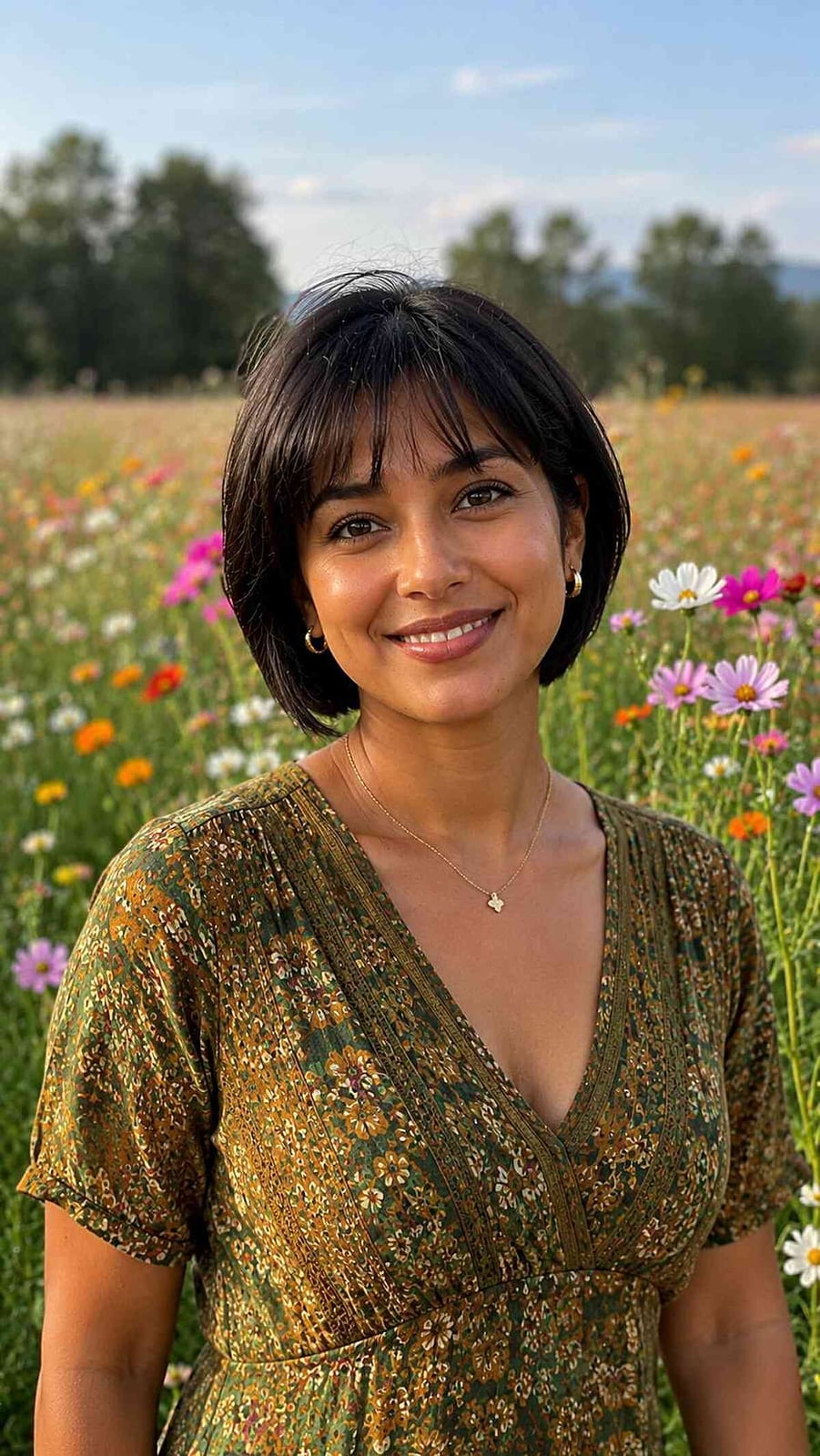 Dark Brown Bob With Curtain Bangs Dark Brown Bob With Curtain Bangs — Trendy Short Hair Hairstyles
