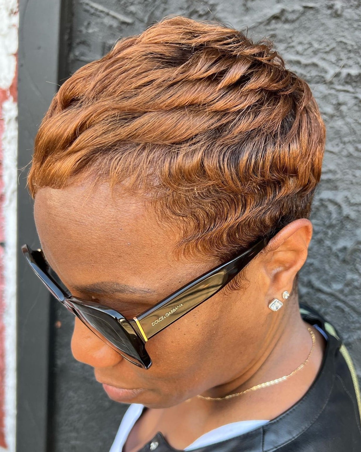 Copper Blonde Pixie Finger Waves Copper Blonde Pixie Finger Waves — Trendy Short Hair Hairstyles