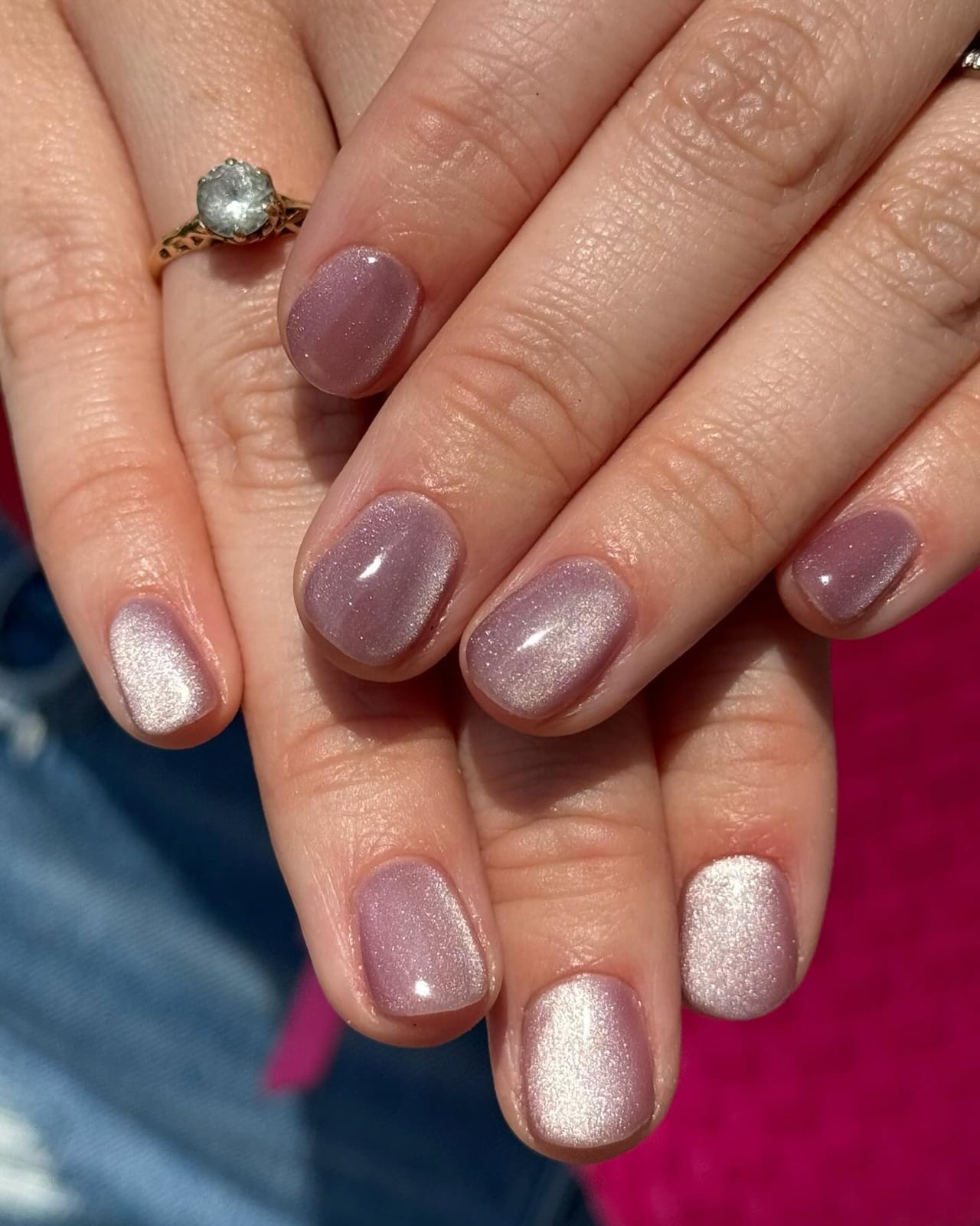 Light Pink Black Polka Dot Short Oval Nails Light Pink Black Polka Dot Short Oval Nails — Trendy Short Nails Color