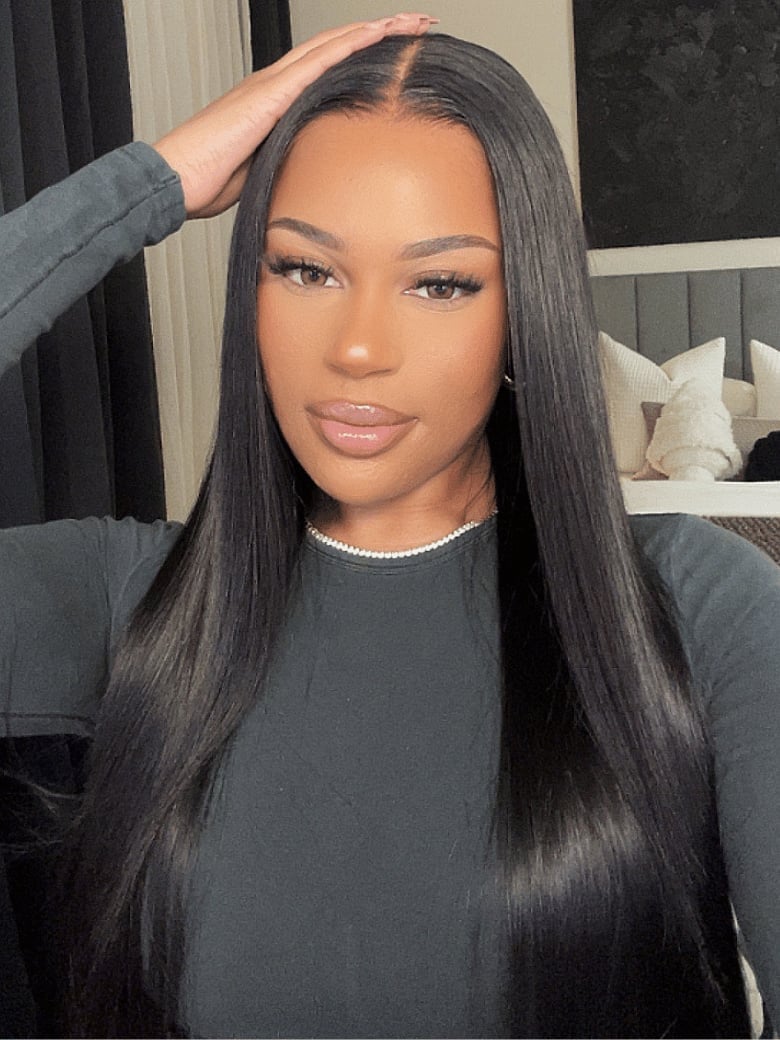 Mid-Back Straight Hair With Glossy Finish — Trendy Silk Press