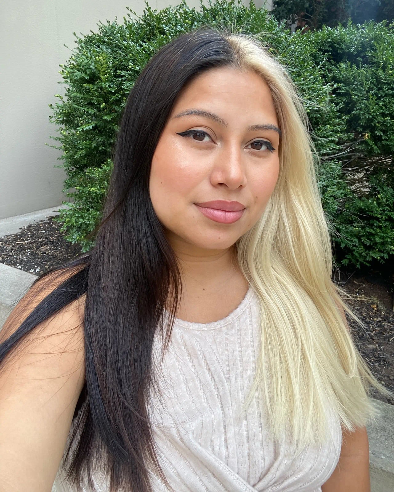 Split Dye Sleek Straight Hair | X Beauty Studio | Boston, MA