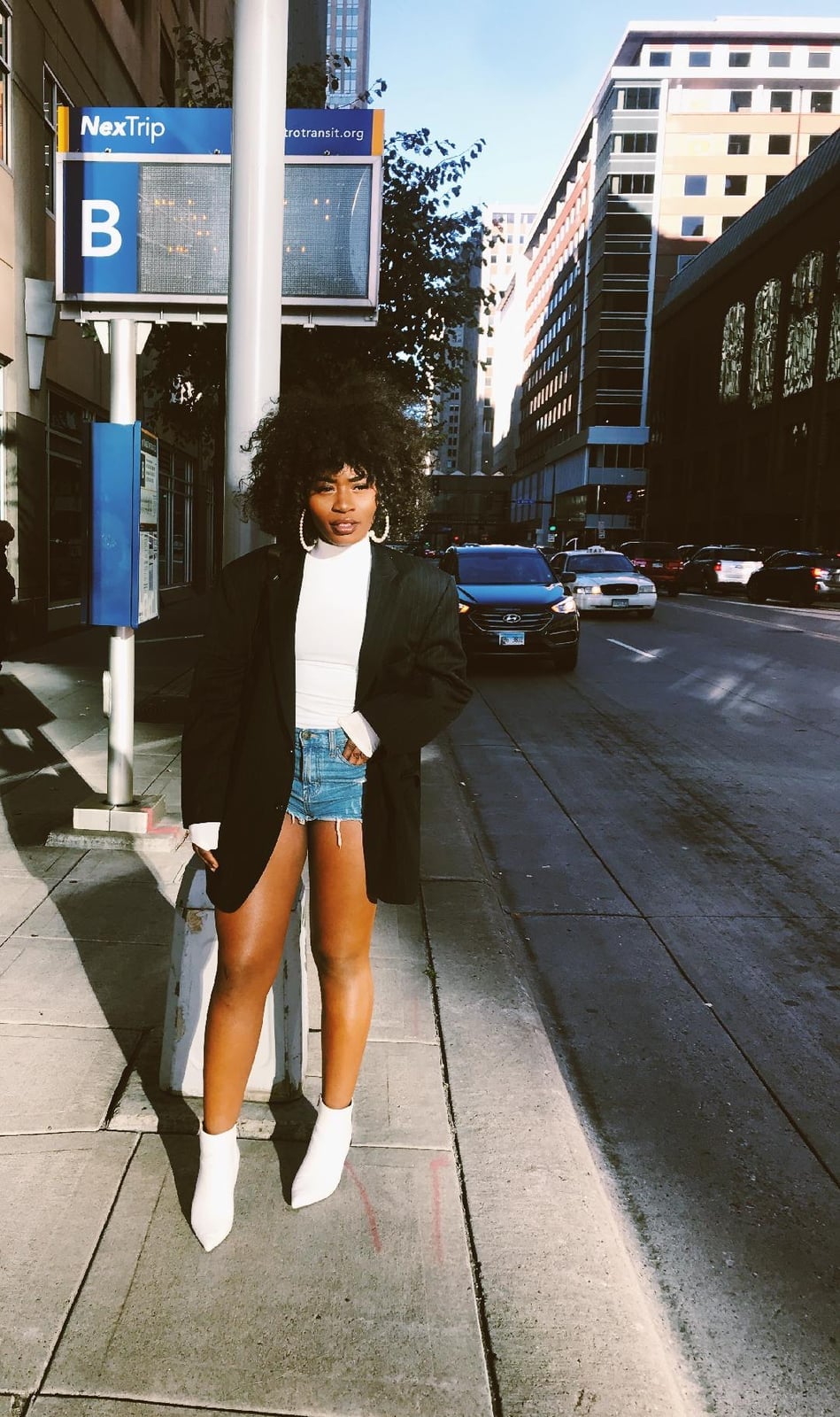 White Boots With Black Blazer And Denim White Boots With Black Blazer And Denim — Trendy White Boots Outfit