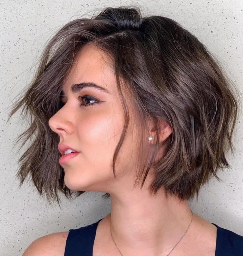 Short Wavy Bob With Choppy Bangs Short Wavy Bob With Choppy Bangs — Wavy Hair Hairstyles