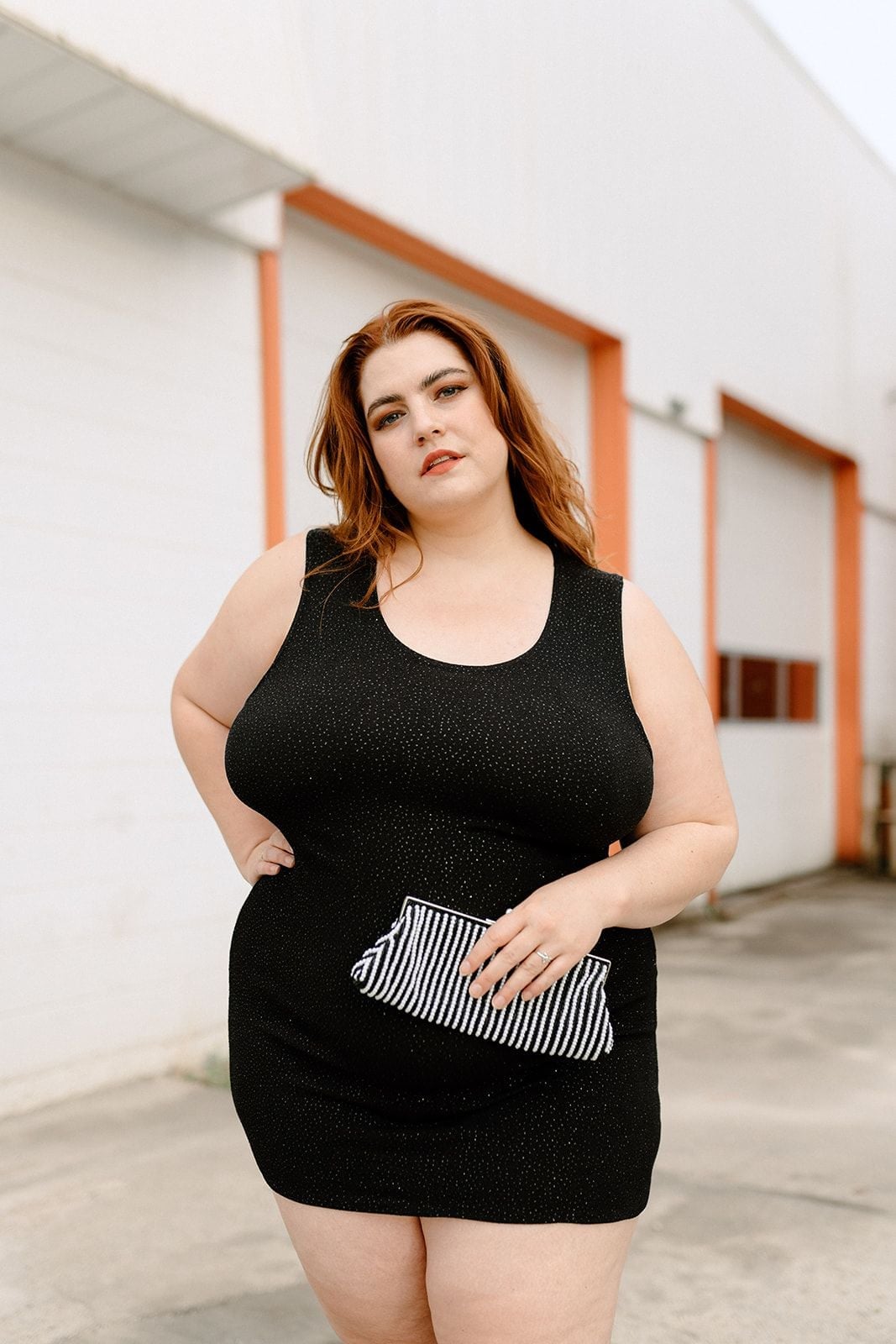 Black sparkly knit sleeveless mini dress — Y2K Dress