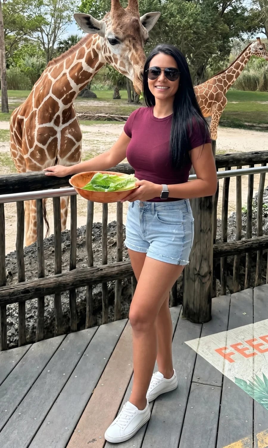 Casual burgundy tee and denim shorts Casual burgundy tee and denim shorts — Zoo Outfits